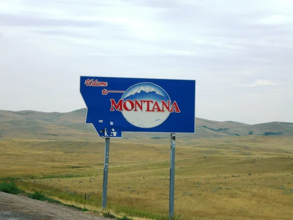 Добро Пожаловать Montana Sign — стоковое фото