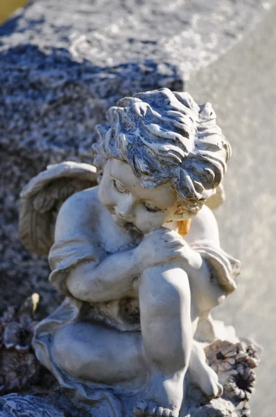 Gravesite Angel Tombstone Close — Stock Photo, Image