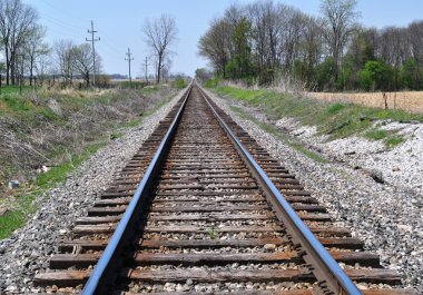 Train Tracks in the midwest clipart