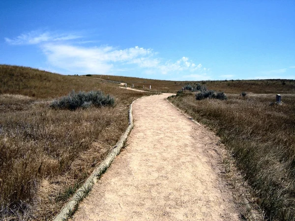 stock image Road along the plains