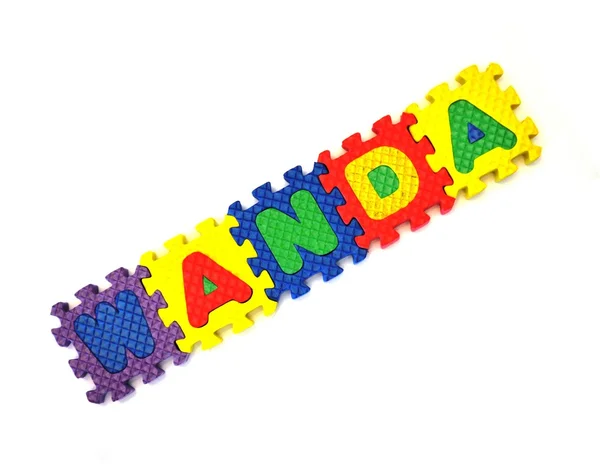 Verbundene Buchstaben Wanda Der Mitte — Stockfoto
