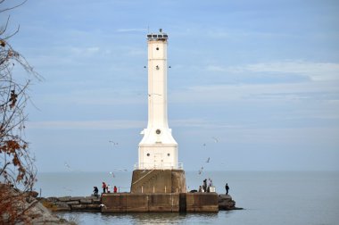 Erie Gölü 'ndeki deniz feneri.