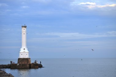 Erie Gölü 'ndeki deniz feneri.