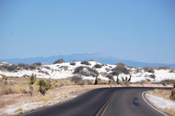 White Sands road — Stock Photo, Image
