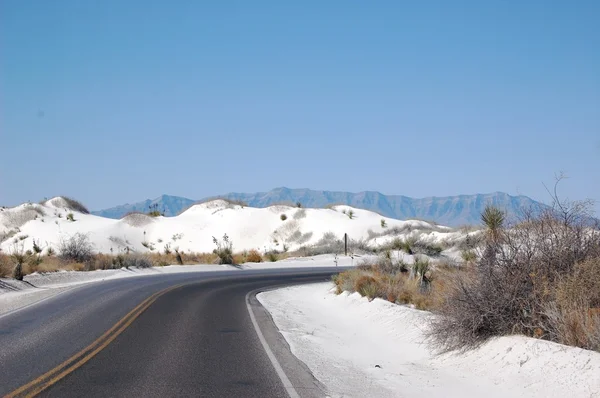White Sands road — Stock Photo, Image