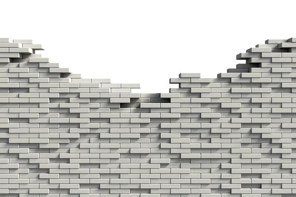 Onvolledige bakstenen muur — Stockfoto
