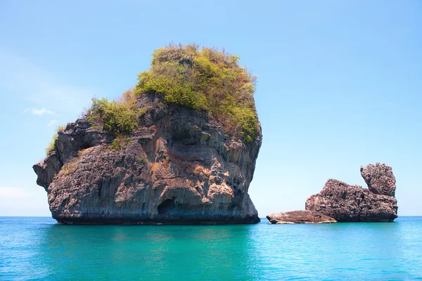 stock image Landscape with rock and clear ocean