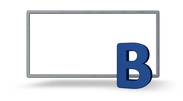 Blauwe letter b — Stockfoto