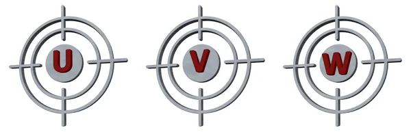 Στόχος του u, v και w — Φωτογραφία Αρχείου