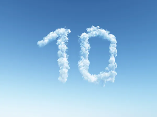 Felhős tíz — Stock Fotó