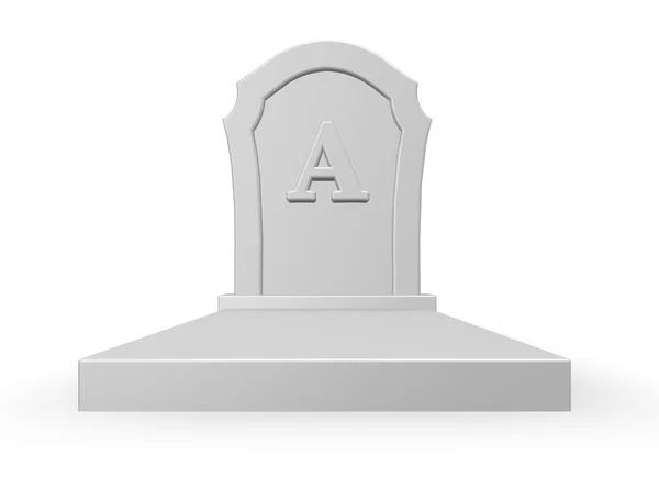 Gravestone with letter A — Stock Photo, Image