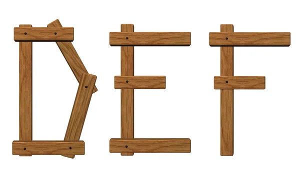 Letras de madeira def — Fotografia de Stock