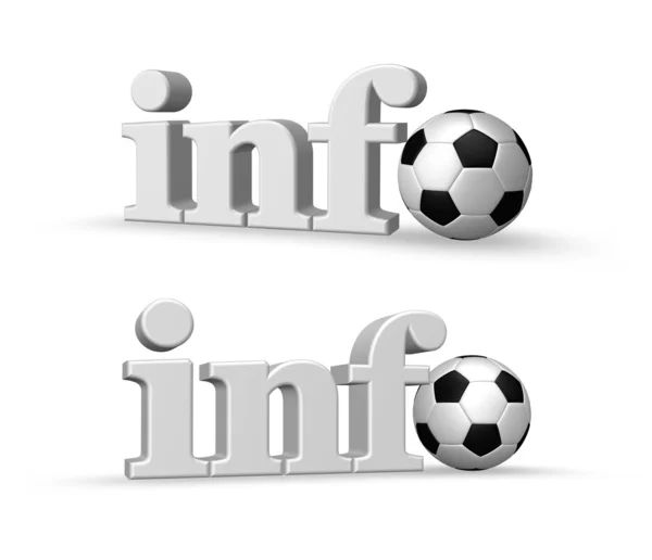 Piłka nożna informacji — Zdjęcie stockowe