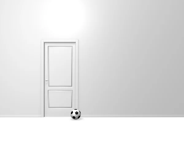 Soccer players home — Stock Photo, Image