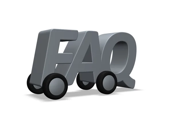 Faq on wheels — Stock Photo, Image