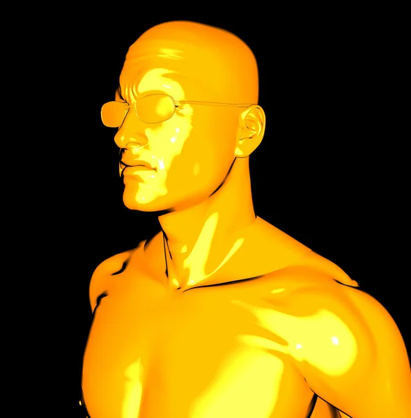 Uomo giallo — Foto Stock