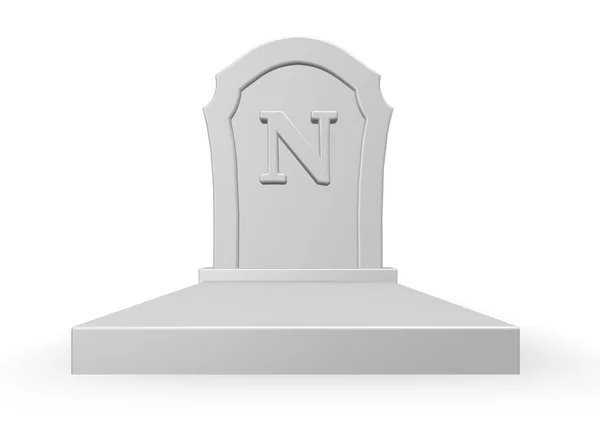 Gravestone with letter n — Stock Photo, Image