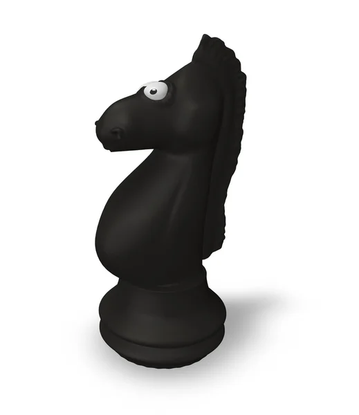 블랙 체스 나이트 — 스톡 사진