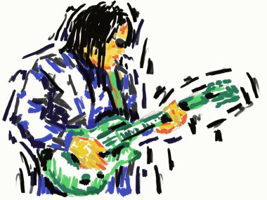 Guitar player clipart