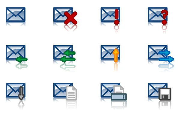 Conjunto de ícones de email —  Vetores de Stock