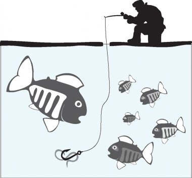 Fishing. Fisher. Fish. clipart