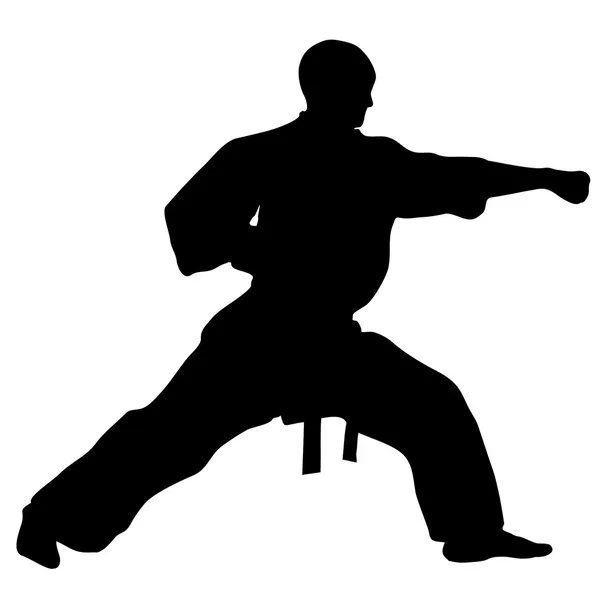 Martial arts-karate punch — Stockvector