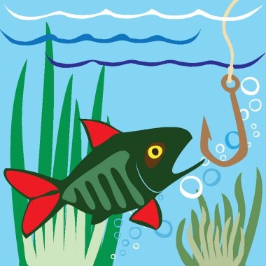 Beautiful colored small fishes. clipart