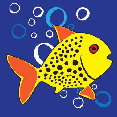 Beautiful colored small fish. clipart