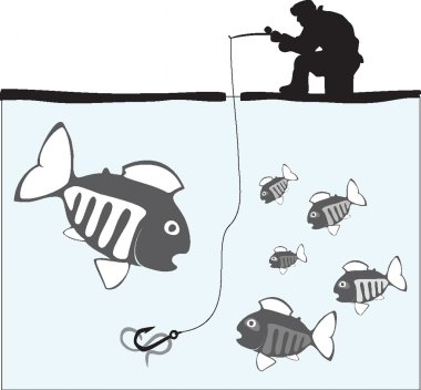 Ice Fishing on the Lake clipart