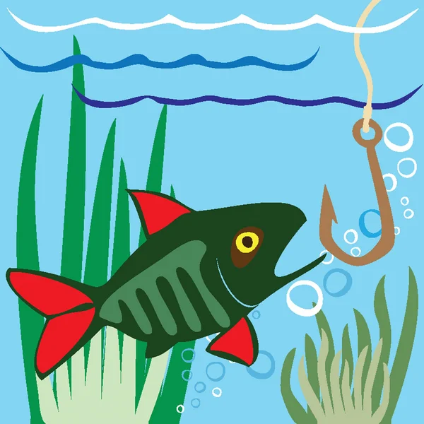 Beaux petits poissons colorés . — Image vectorielle