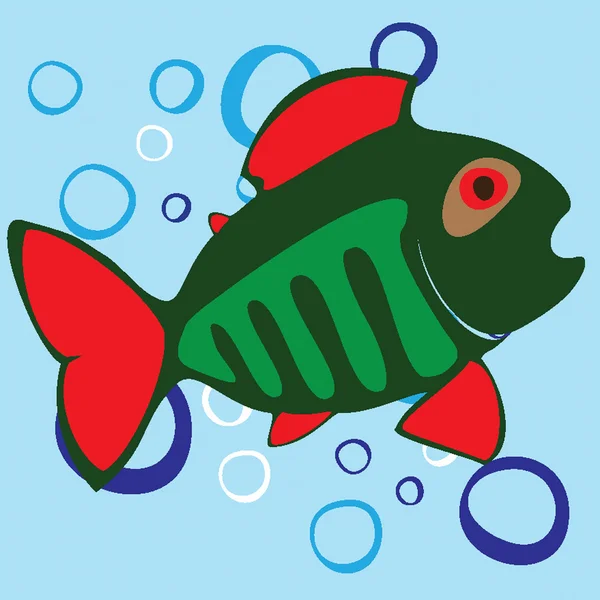 Красивая цветная мелкая рыбка . — стоковый вектор