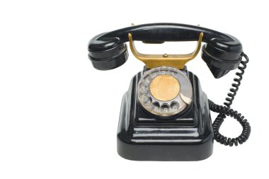 Vintage phone with disc dials clipart