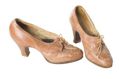 Vintage traditional woman`s shoes clipart
