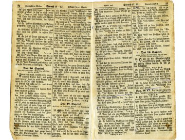 Old antique vintage open bible isolated clipart