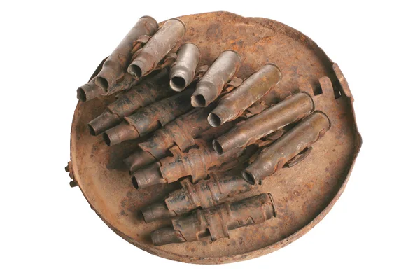 Viejo militar oxidado, accesorios del ejército — Foto de Stock