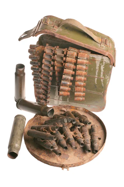 Ancien militaire rouillé, accessoires de l'armée — Photo
