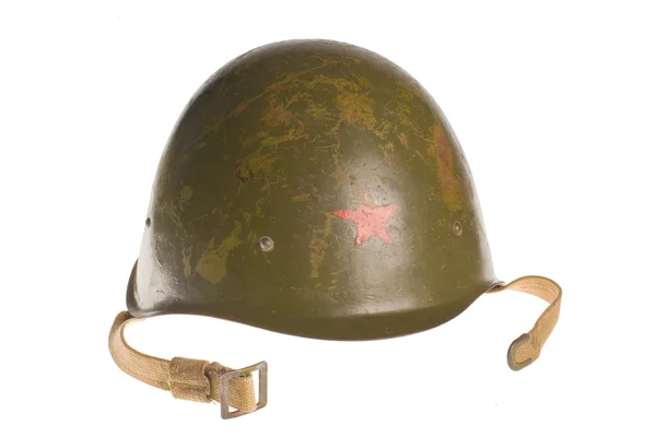 Πράσινο Ρωσική σοβιετική Στρατιά κράνος. — Φωτογραφία Αρχείου