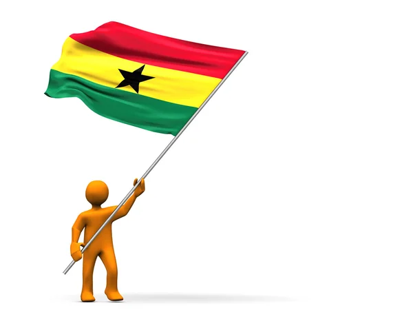 Ghana ventilátor — Stock fotografie