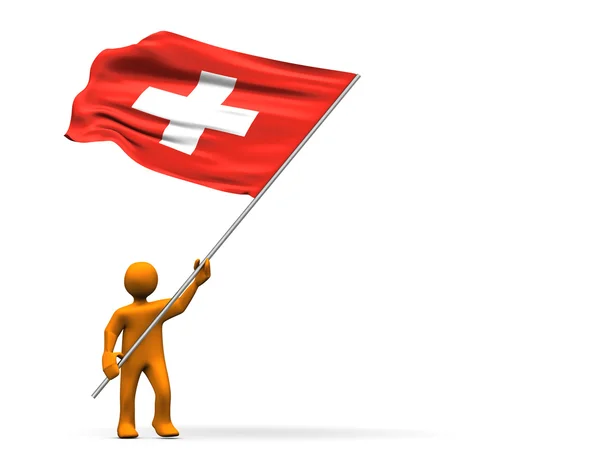 Kibic Szwajcaria — Zdjęcie stockowe