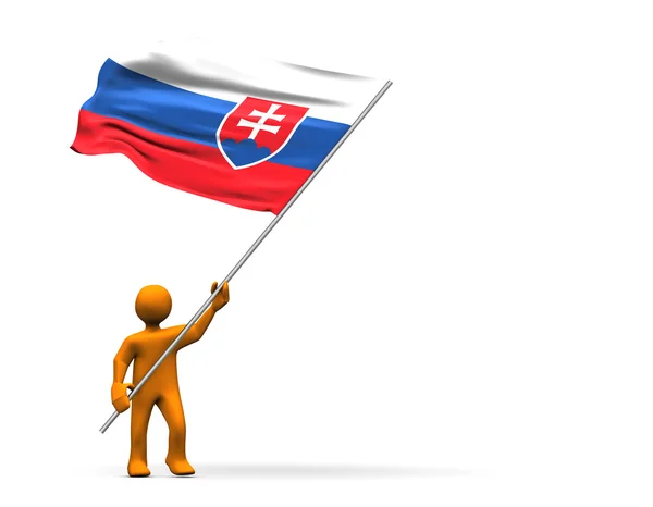 Slovakia Fan — Stock Photo, Image