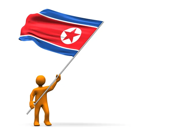 Tifoso della Corea del Nord — Foto Stock