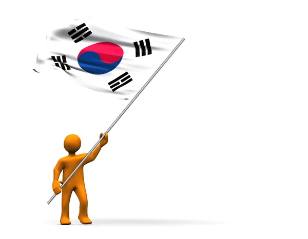 Південна Корея вентилятор — стокове фото