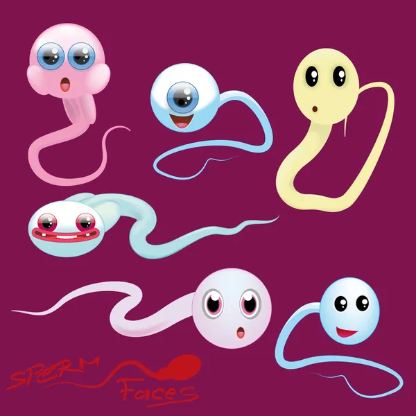 Volti di sperma — Vettoriale Stock