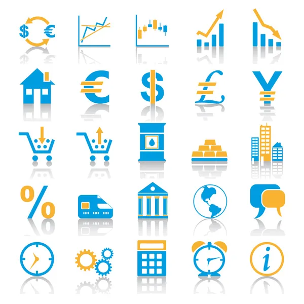 Exchange marktplaats pictogrammen — Stockvector