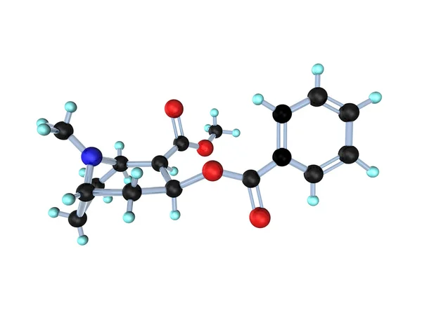 Molecule Cocaine — Stock Photo, Image