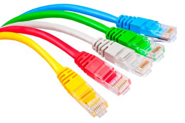 Patchcords with RJ45 jacks clipart