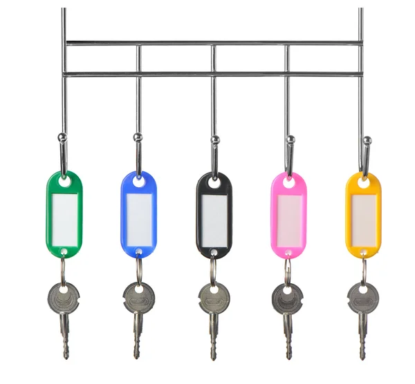 Keys with color trinkets — Stock Photo, Image