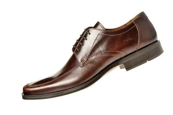Shoe a brown leather — Stock Photo, Image