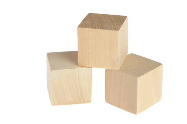Bouw van houten kubussen — Stockfoto