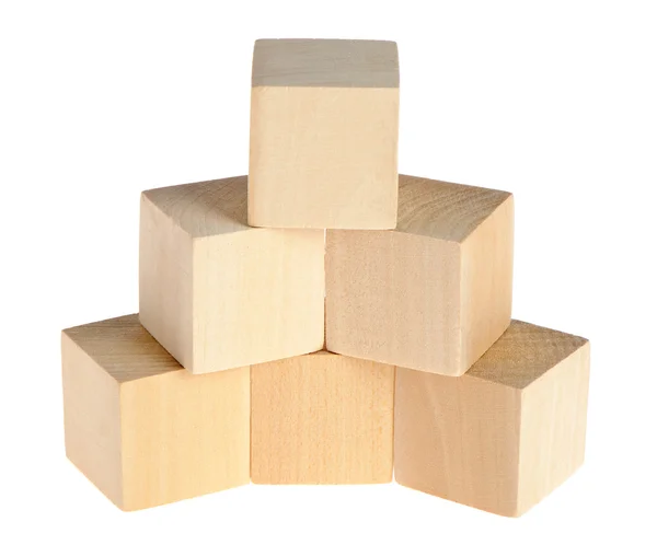 Будівництво з дерев'яних кубиків — стокове фото